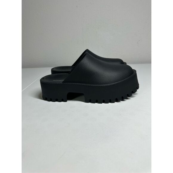 Free People X Jeffrey Campbell Bae Platform Mules Black NIB Size 8  Chunky Clogs - Picture 1 of 12